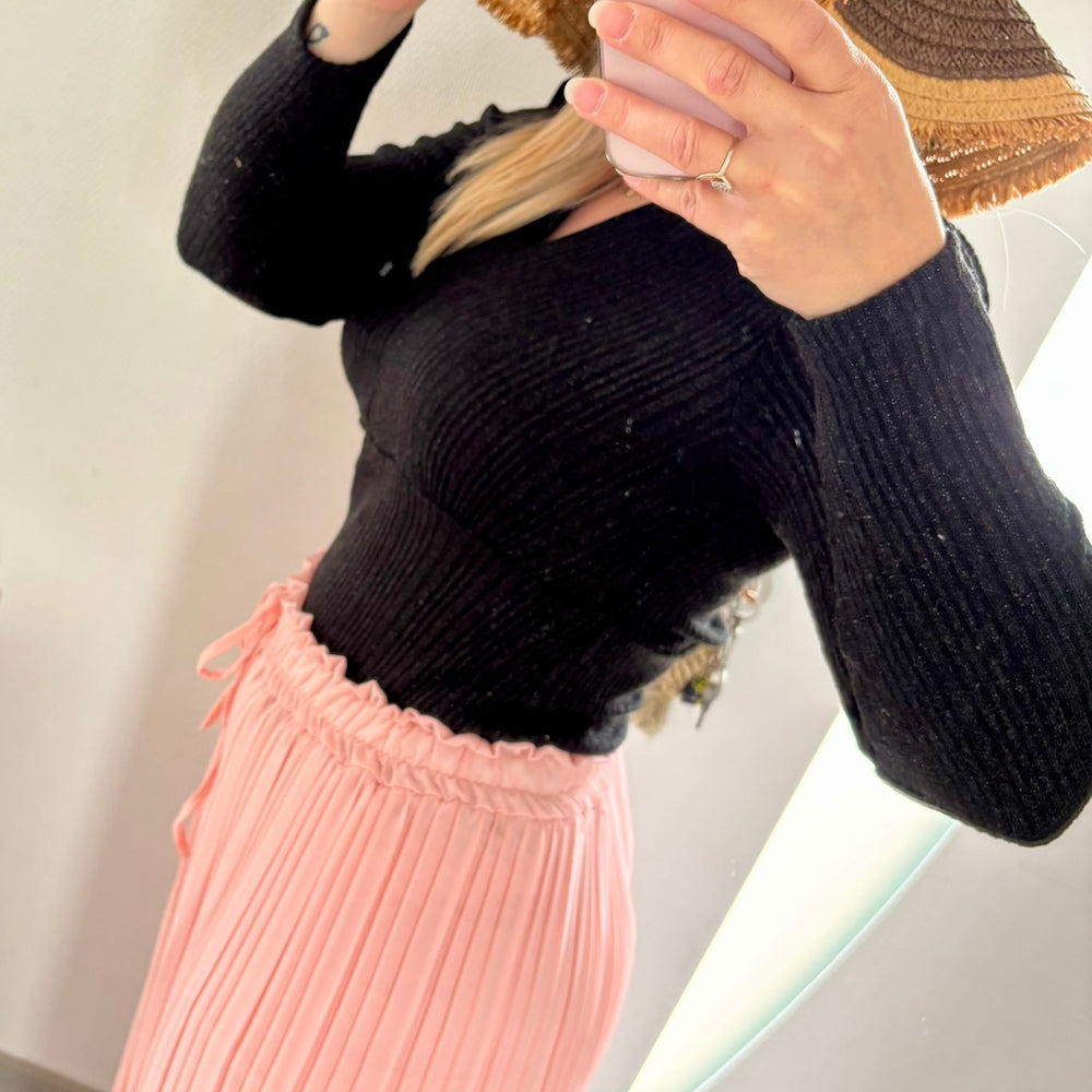 
                      
                        Pantalon fluide rose poudré
                      
                    