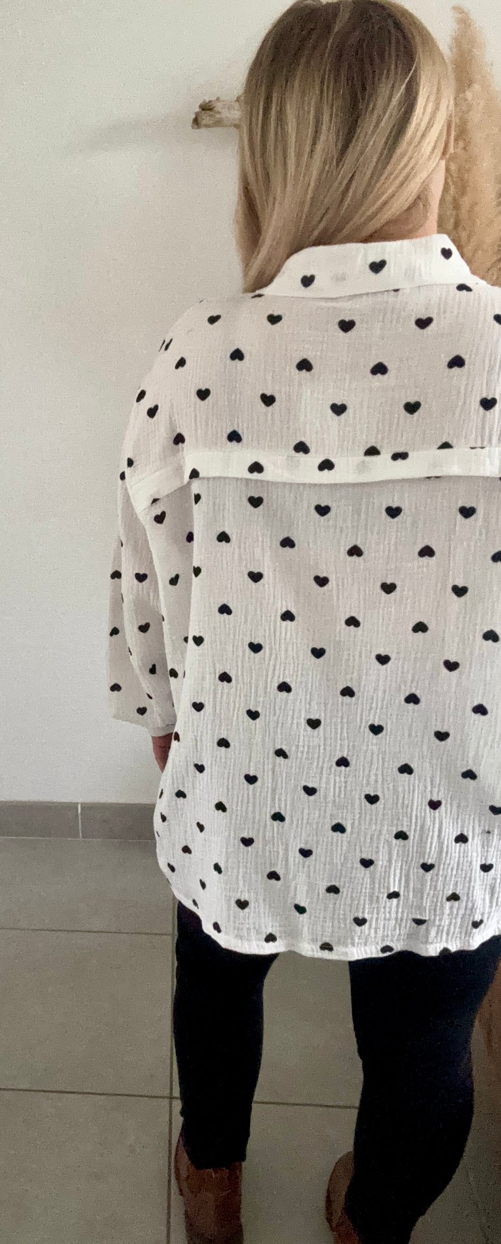 Chemise coeur noir